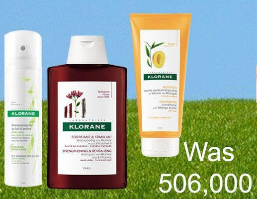 Klorane Bundle Shampoo Quinine + Baume Mangue + Dry Shampoo