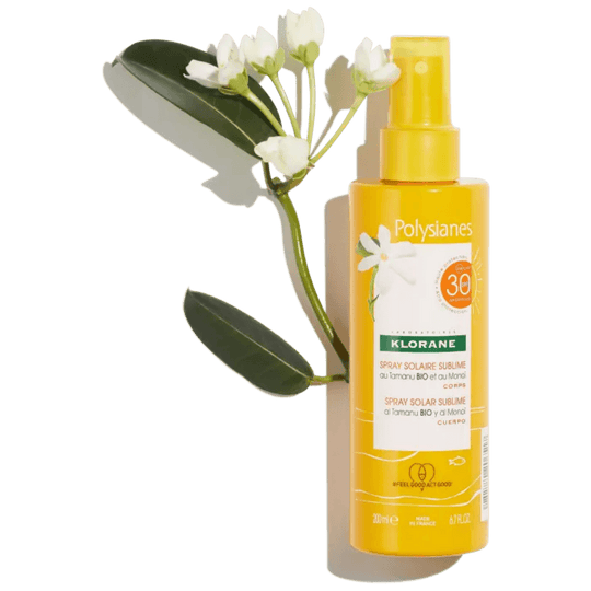 Klorane Polysiane Sublimating Sun Spray SPF 30 with organic Tamanu & Monoi Body 200 ml