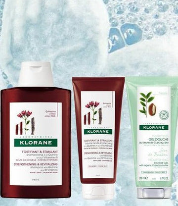 Klorane Quinine Shampoo + Conditionner + Shower Gel