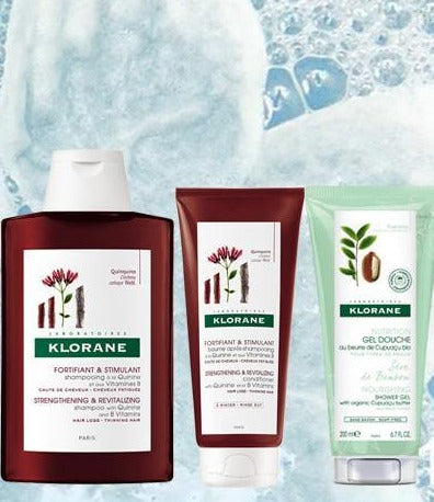 Klorane Quinine Shampoo + Conditionner + Shower Gel