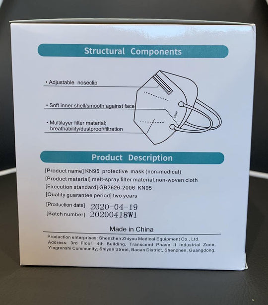 Kn95 Box Of 25 Masks