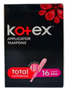 Kotex Applicator Tampons Super 16