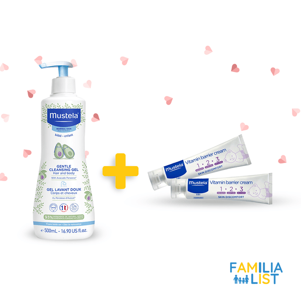 Mustela Gentle Cleansing Gel And 2 Diaper Creams