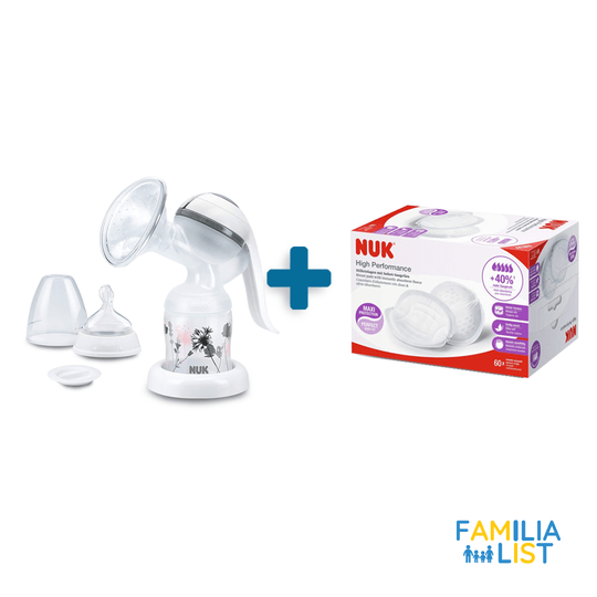 Nuk Bundle Manual Breast Pump + Breast Pad 60 pcs