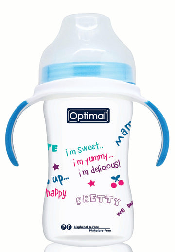 Optimal Bottle Extra Wide- Round Nipple- With Handles 240ml