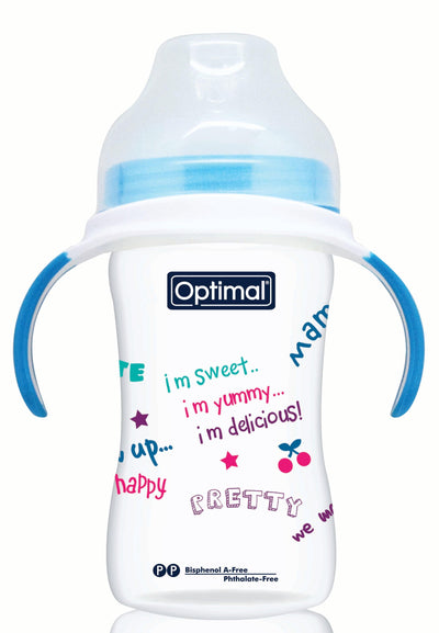 Optimal Bottle Extra Wide- Round Nipple- With Handles 240ml