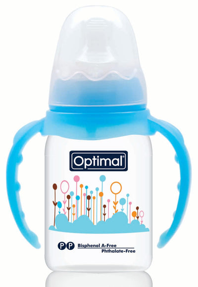 Optimal Bottle Narrow Neck- Orthodontic Nipple- With Handles 140ml