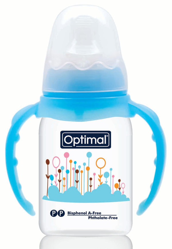 Optimal Bottle Narrow Neck- Orthodontic Nipple- With Handles 140ml