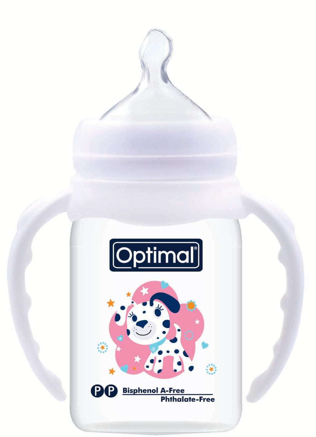 Optimal Bottle Narrow Neck- Orthodontic Nipple- With Handles 140ml