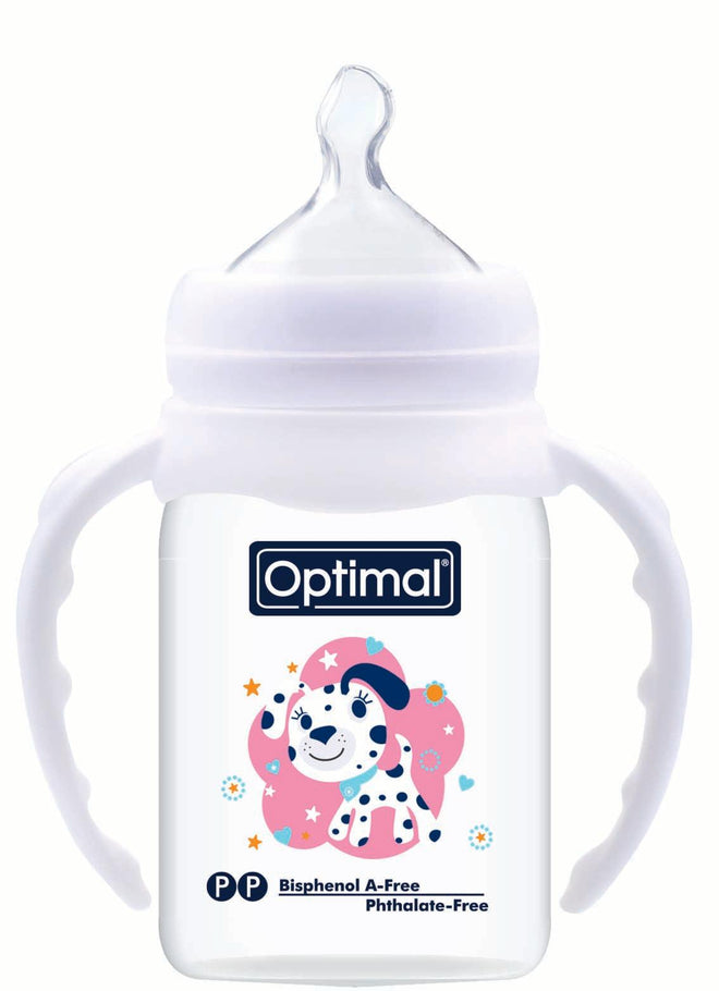 Optimal Bottle Narrow Neck- Orthodontic Nipple- With Handles 140ml