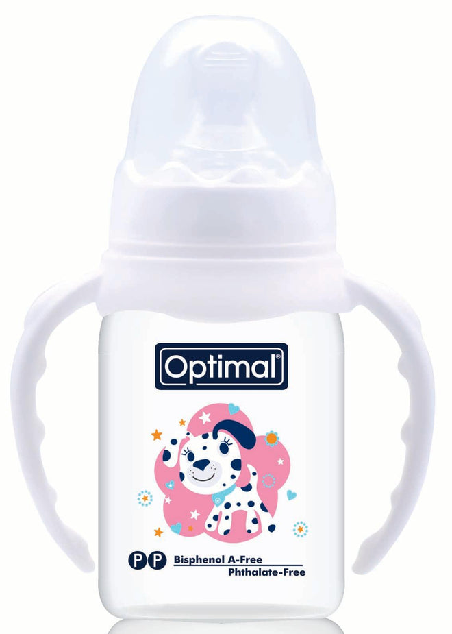 Optimal Bottle Narrow Neck- Orthodontic Nipple- With Handles 140ml