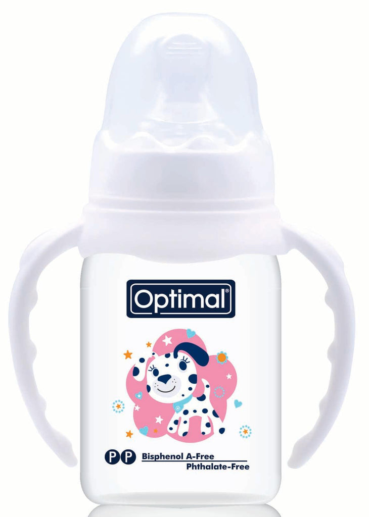 Optimal Bottle Narrow Neck- Orthodontic Nipple- With Handles 140ml ...