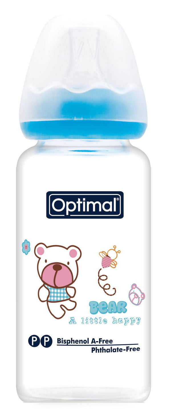 Optimal Bottle Slim Waist- Glass- Round Nipple 160ml