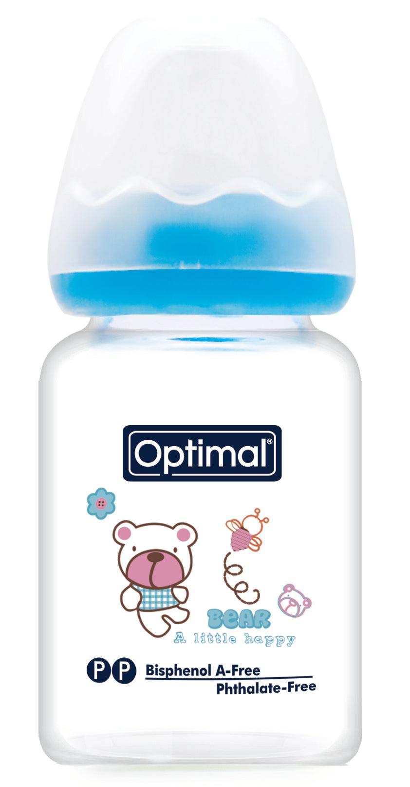 Optimal Bottle Slim Waist- Glass- Round Nipple 60ml