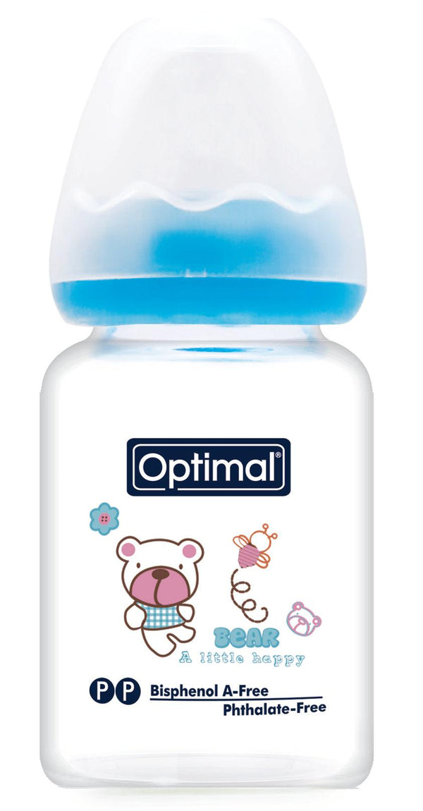 Optimal Bottle Slim Waist- Glass- Round Nipple 60ml