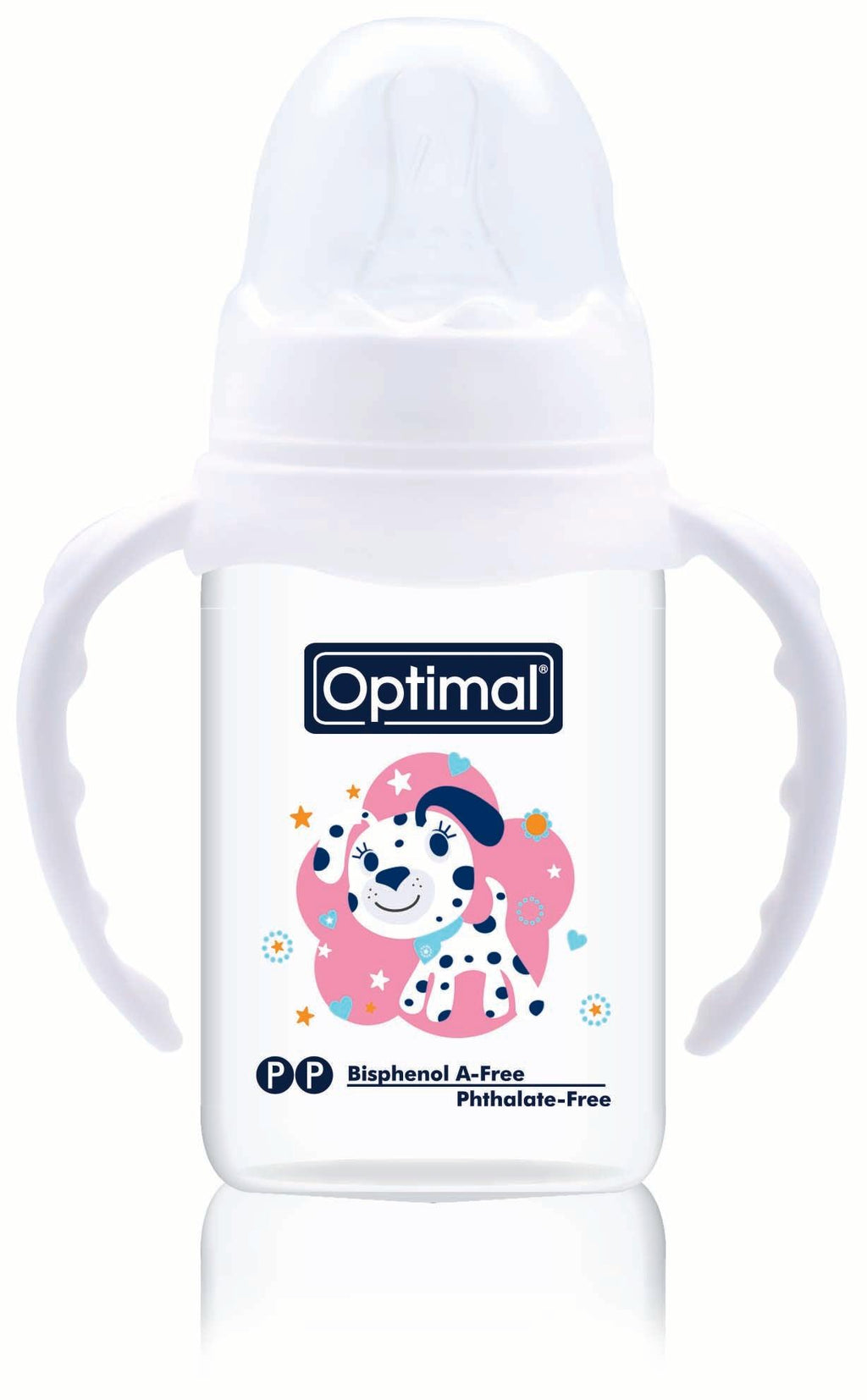 Optimal Bottle Slim Waist- Round Nipple With Handles 140ml