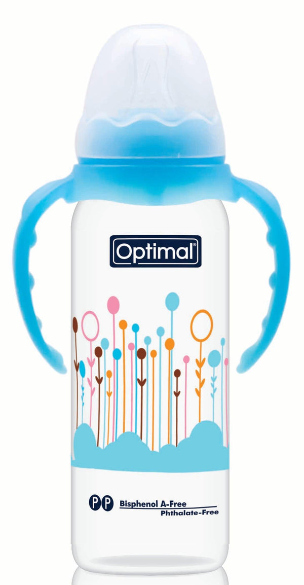 Optimal Bottle Slim Waist- Round Nipple With Handles 240ml