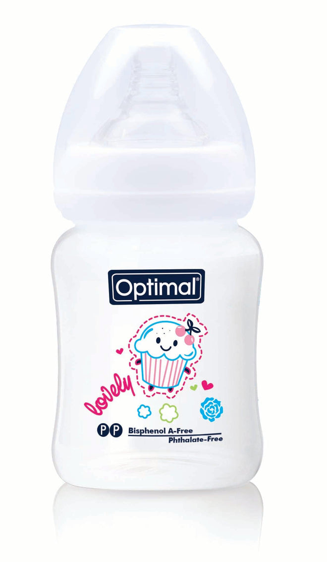 Optimal Bottle Wide Neck- Round Nipple- 180ml