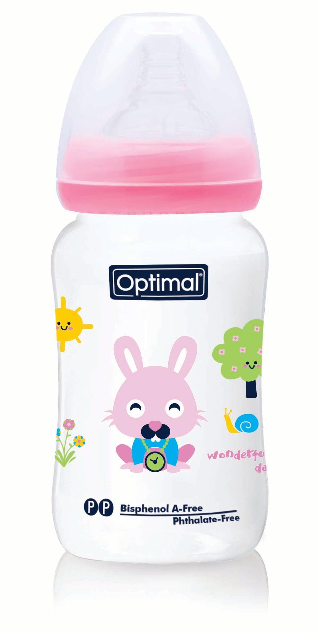 Optimal Bottle Wide Neck- Round Nipple- 240ml