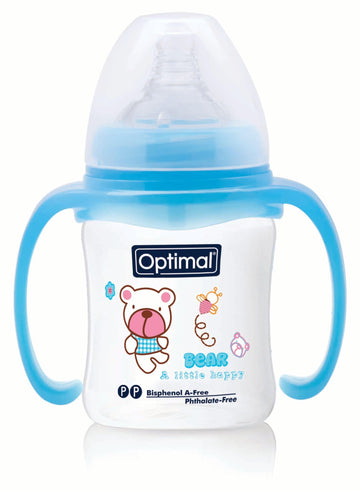 Optimal Bottle Wide- Round Nipple- With Handles 180ml