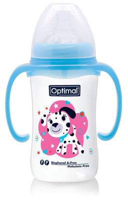 Optimal Bottle Wide- Round Nipple- With Handles 240ml