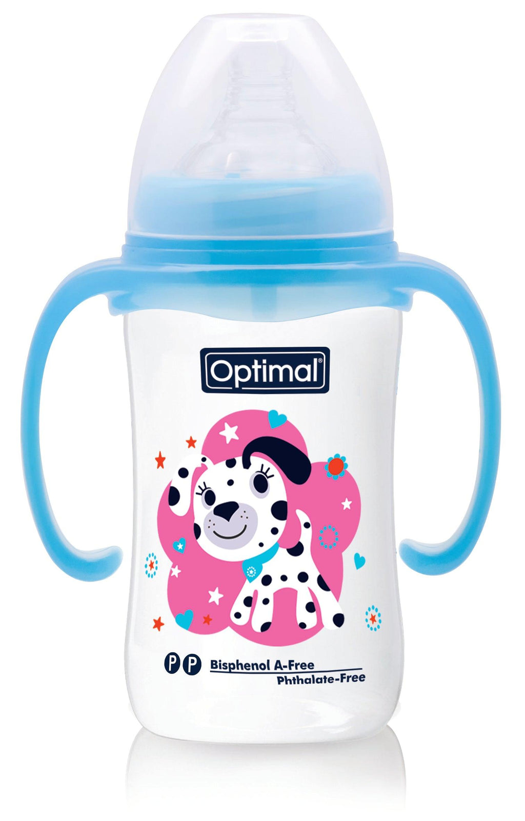 Optimal Bottle Wide- Round Nipple- With Handles 240ml