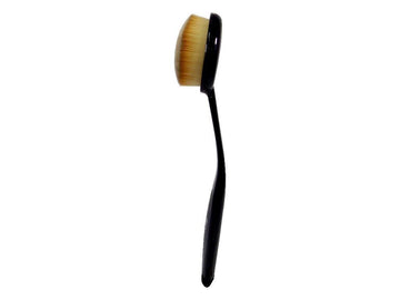 Or Bleu Curved Makeup Brush With Oval Head