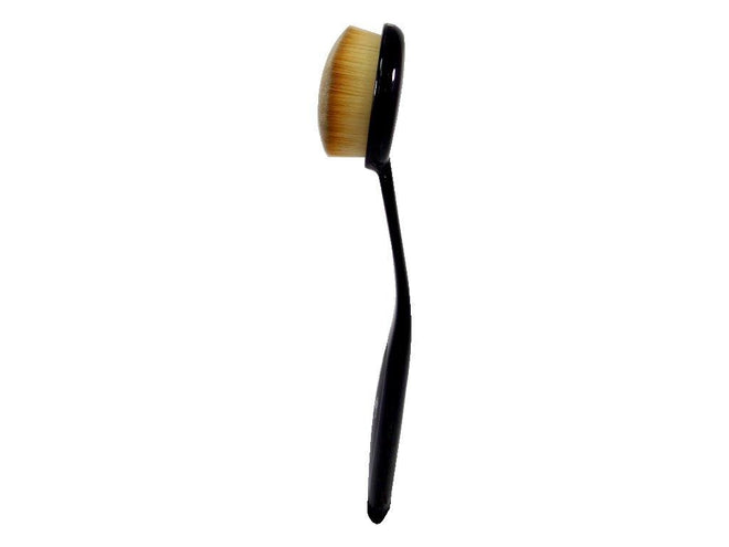Or Bleu Curved Makeup Brush With Oval Head