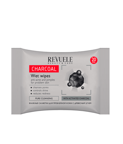 Revuele Wet Wipes Charcoal Anti-Acne And Pimples For Problem Skin
