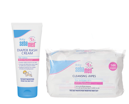 Sebamed Changing Bundle - 2 wipes + diaper cream