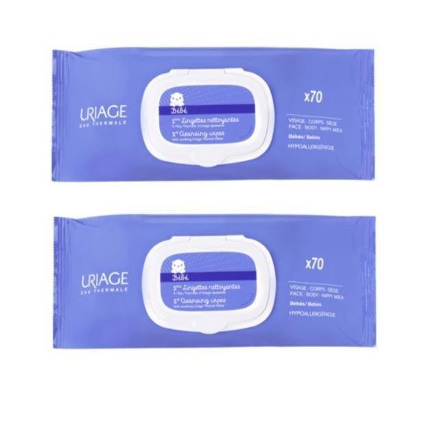 Uriage Baby 1st Cleansing Water Wipes (2X70)