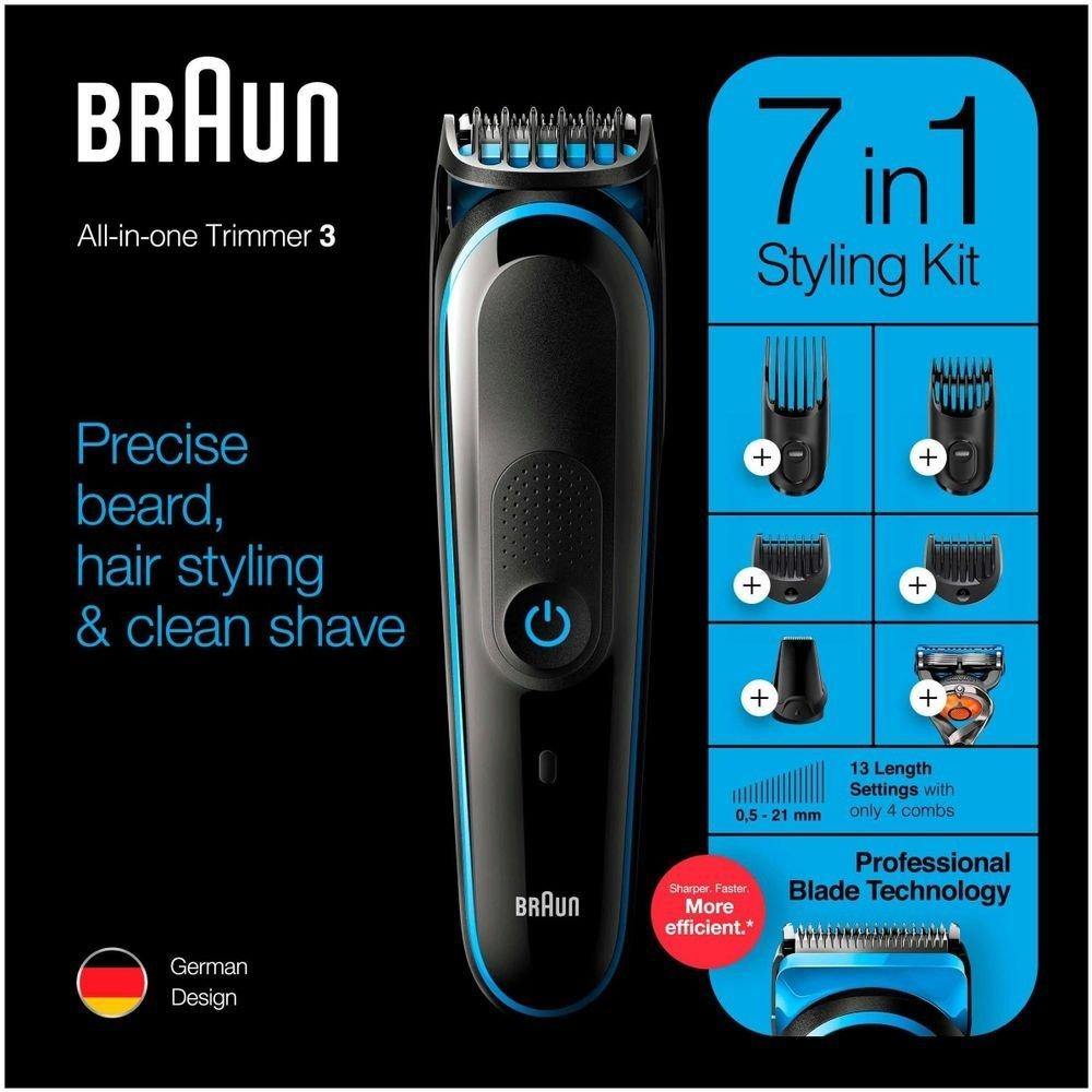 Braun All In One Trimmer For Face Hair & Body - 7In1 Styling Kit Mgk5260 - FamiliaList