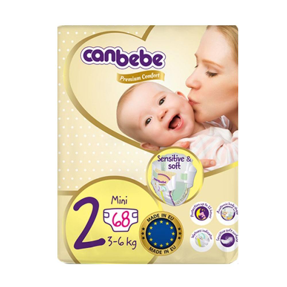 Canbebe Baby Diapers Stage 2 (3-6 kg) 68 Diapers - FamiliaList