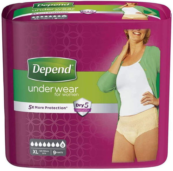Depend Women Pants X/L (122-163 Cm) 9Pieces - FamiliaList