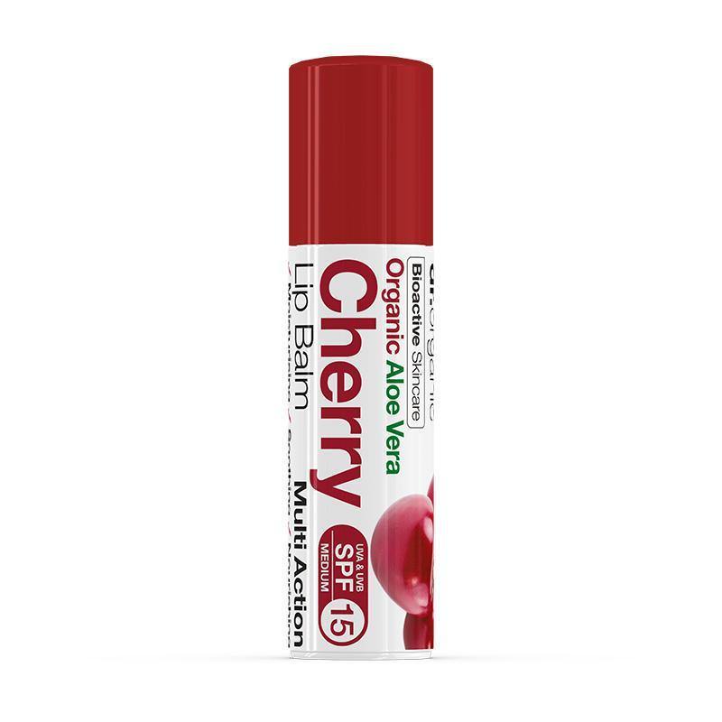 Dr Organic Aloe Vera & Cherry Lip Balm 5.7Ml - FamiliaList