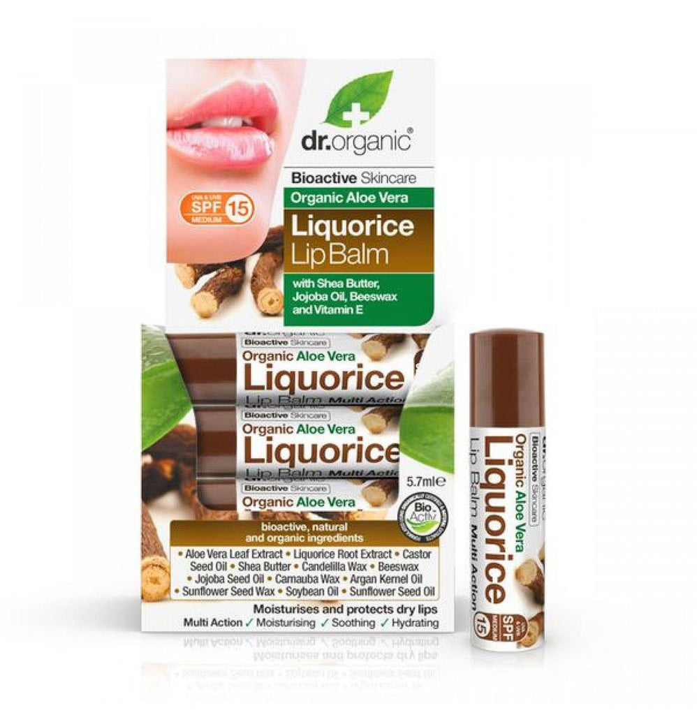 Dr Organic Aloe Vera & Liquorice Lip Balm 5.7Ml - FamiliaList