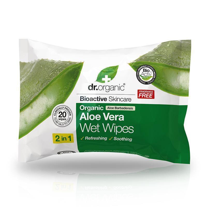 Dr Organic Aloe Vera Wet Wipes 20 Pcs - FamiliaList