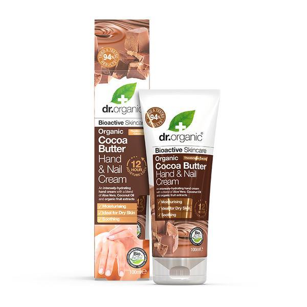 Dr Organic Cocoa Hand & Nail Cream 100Ml - FamiliaList