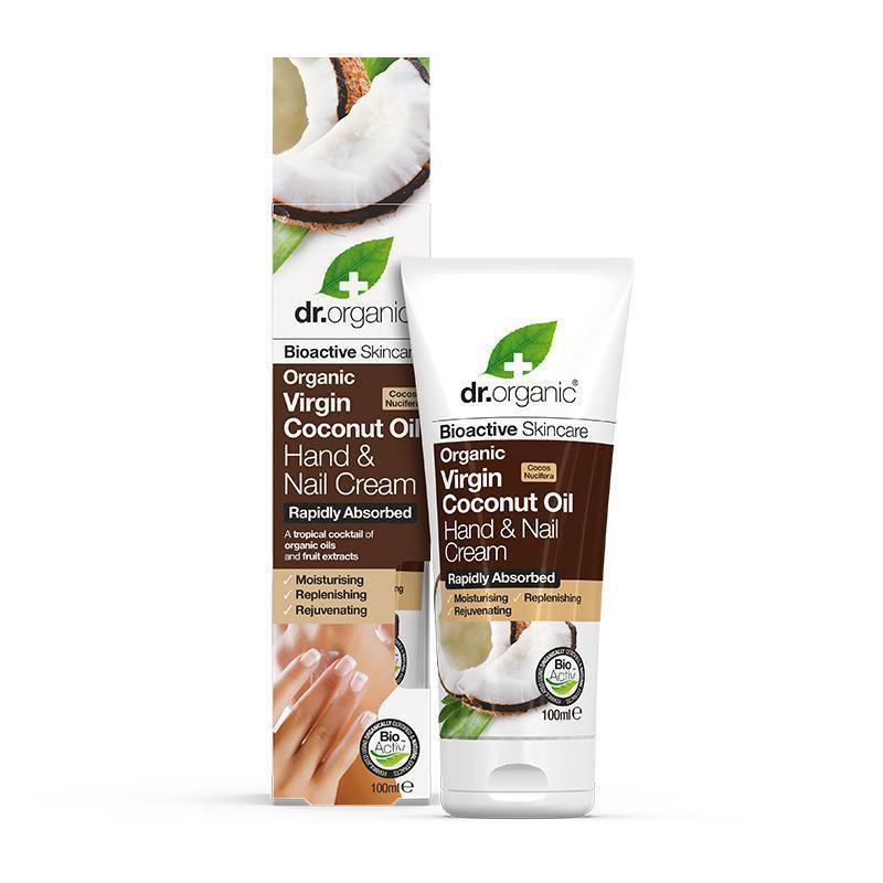 Dr Organic Coconut Oil Hand & Nail Cream 100Ml - FamiliaList