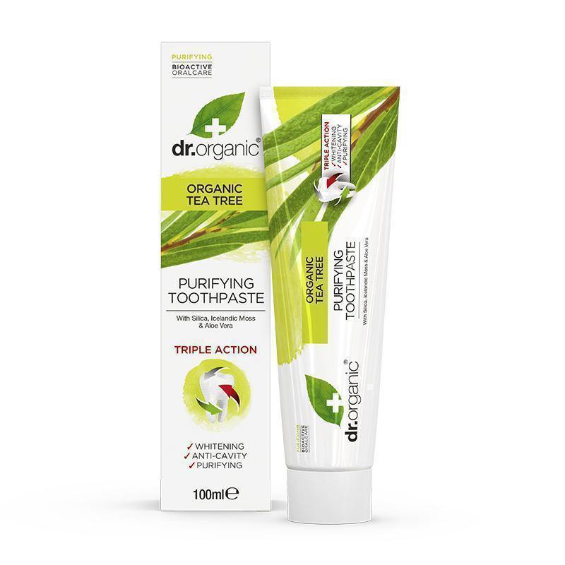 Dr Organic Tea Tree Toothpaste 100Ml - FamiliaList