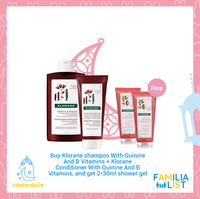 Klorane Bundle Buy One Shampoo Quinine And Baume Apres Shampoo And Get 2 X30Ml Shower Gel For Free - FamiliaList