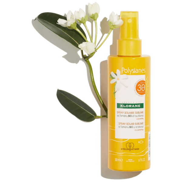 Klorane Polysiane Sublimating Sun Spray SPF 30 with organic Tamanu & Monoi Body 200 ml - FamiliaList
