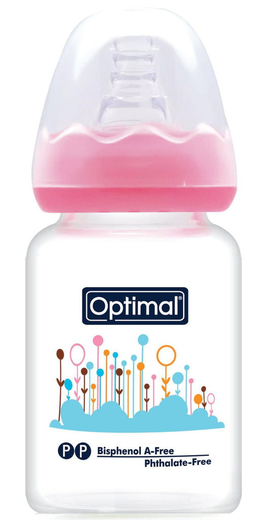 Optimal Bottle Slim Waist- Glass- Round Nipple 60ml