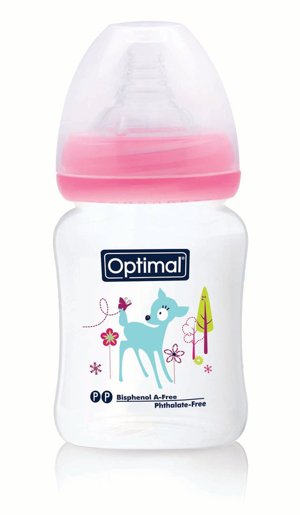 Optimal Bottle Wide Neck- Round Nipple- 180ml