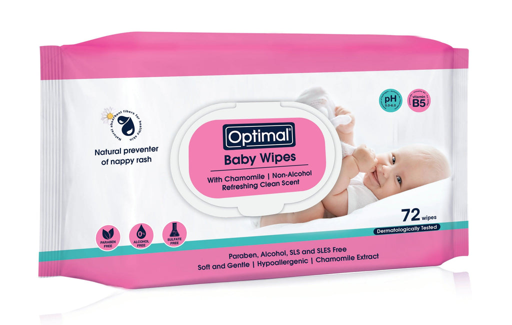 Optimal Wipes Chamomille With Lid x 72 - FamiliaList
