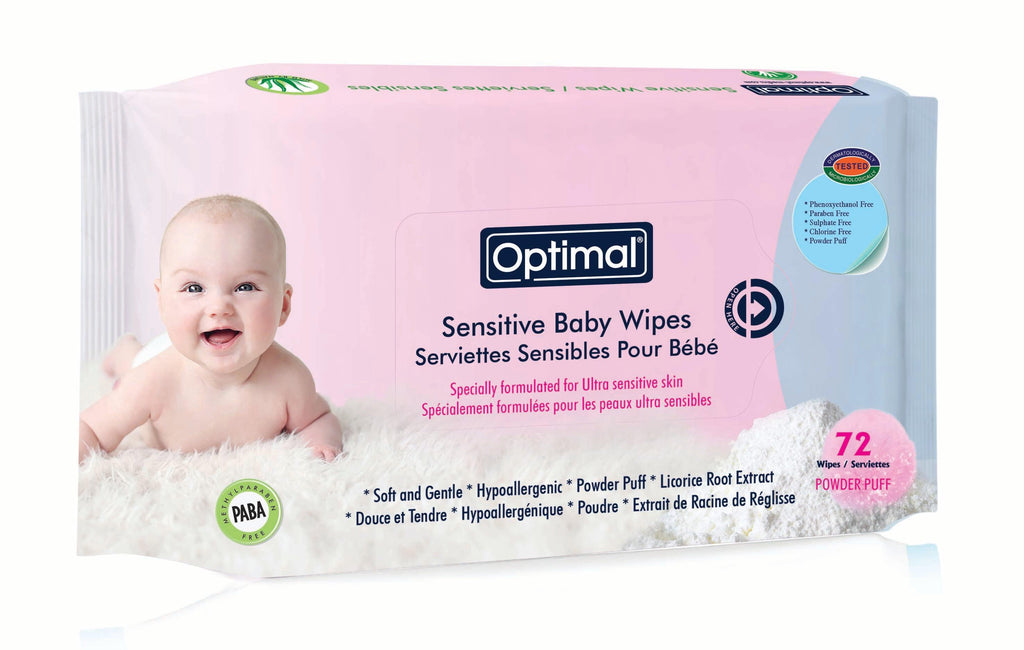 Optimal Wipes Sensitive Powder Puff x 72 - FamiliaList