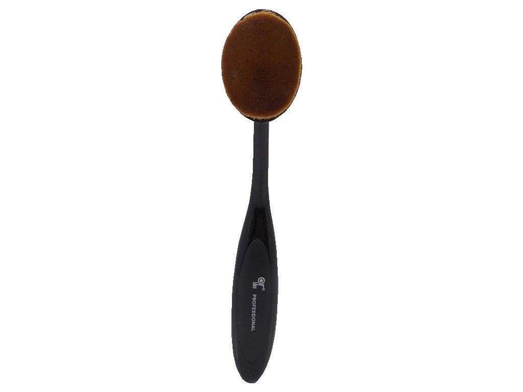 Or Bleu Curved Makeup Brush With Oval Head - FamiliaList