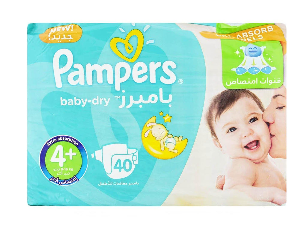 Pampers 4+ (9-16Kg) 40 Diapers - FamiliaList