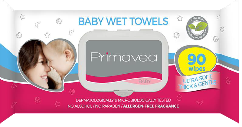 Primavea Natural Baby Wet Towels 90S - FamiliaList