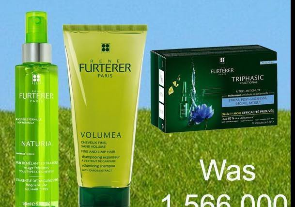 Rene Furterer Bundle Triphasic Ampoules + Volumea Shampoo + Naturia Spray - FamiliaList